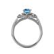 5 - Erela Signature Three Stone with Side Diamond Engagement Ring 