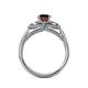 5 - Erela Signature Three Stone with Side Diamond Engagement Ring 