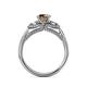 5 - Erela Signature Three Stone with Side Diamond Engagement Ring 