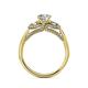 5 - Erela Signature Three Stone with Side Diamond Engagement Ring 