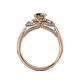 5 - Erela Signature Three Stone with Side Diamond Engagement Ring 