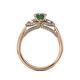 5 - Erela Signature Three Stone with Side Diamond Engagement Ring 