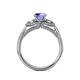 5 - Erela Signature Three Stone with Side Diamond Engagement Ring 