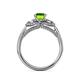 5 - Erela Signature Three Stone with Side Diamond Engagement Ring 