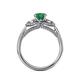 5 - Erela Signature Three Stone with Side Diamond Engagement Ring 