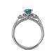 5 - Erela Signature Three Stone with Side Diamond Engagement Ring 
