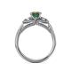 5 - Erela Signature Three Stone with Side Diamond Engagement Ring 