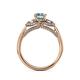 5 - Erela Signature Three Stone with Side Diamond Engagement Ring 