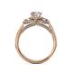 5 - Erela Signature Three Stone with Side Diamond Engagement Ring 