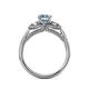 5 - Erela Signature Three Stone with Side Diamond Engagement Ring 