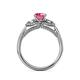 5 - Erela Signature Three Stone with Side Diamond Engagement Ring 