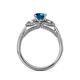 5 - Erela Signature Three Stone with Side Diamond Engagement Ring 