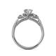 5 - Erela Signature Three Stone with Side Diamond Engagement Ring 