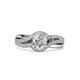 3 - Aimee Signature Diamond Bypass Halo Engagement Ring 