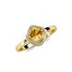4 - Anneka Signature Citrine and Diamond Halo Engagement Ring 