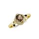 4 - Anneka Signature Smoky Quartz and Diamond Halo Engagement Ring 