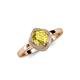 4 - Anneka Signature Yellow Sapphire and Diamond Halo Engagement Ring 