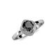 4 - Anneka Signature Black and White Diamond Halo Engagement Ring 