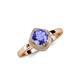 4 - Anneka Signature Tanzanite and Diamond Halo Engagement Ring 