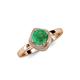 4 - Anneka Signature Emerald and Diamond Halo Engagement Ring 