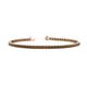 1 - Leslie 2.40 mm Smoky Quartz Eternity Tennis Bracelet 