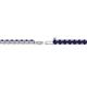 2 - Leslie 2.70 mm Blue Sapphire Eternity Tennis Bracelet 
