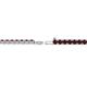 2 - Leslie 2.70 mm Red Garnet Eternity Tennis Bracelet 