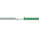 2 - Leslie 2.70 mm Emerald Eternity Tennis Bracelet 