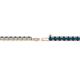 2 - Leslie 2.70 mm Blue Diamond Eternity Tennis Bracelet 