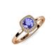 4 - Alaina Signature Tanzanite and Diamond Halo Engagement Ring 