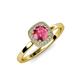 4 - Alaina Signature Pink Tourmaline and Diamond Halo Engagement Ring 