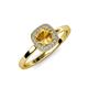 4 - Alaina Signature Citrine and Diamond Halo Engagement Ring 