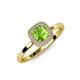 4 - Alaina Signature Peridot and Diamond Halo Engagement Ring 