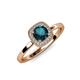 4 - Alaina Signature London Blue Topaz and Diamond Halo Engagement Ring 