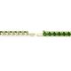2 - Leslie 2.90 mm Round Green Garnet Eternity Tennis Bracelet 