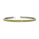 1 - Leslie 2.90 mm Round Yellow Diamond Eternity Tennis Bracelet 