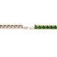 2 - Leslie 3.4 mm Green Garnet Eternity Tennis Bracelet 