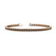 1 - Leslie 3.40 mm Smoky Quartz Eternity Tennis Bracelet 