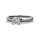 1 - Eudora Retro Semi Mount Solitaire Rope Engagement Ring  