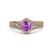 3 - Meryl Signature Amethyst and Diamond Engagement Ring 