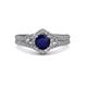 3 - Meryl Signature Blue Sapphire and Diamond Engagement Ring 