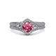 3 - Meryl Signature Pink Tourmaline and Diamond Engagement Ring 