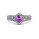 3 - Meryl Signature Amethyst and Diamond Engagement Ring 