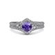 3 - Meryl Signature Iolite and Diamond Engagement Ring 