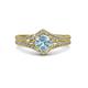 3 - Meryl Signature Aquamarine and Diamond Engagement Ring 