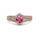 3 - Meryl Signature Pink Tourmaline and Diamond Engagement Ring 