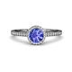 3 - Syna Signature Tanzanite and Diamond Halo Engagement Ring 