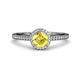 3 - Syna Signature Yellow Sapphire and Diamond Halo Engagement Ring 