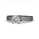 1 - Maren Retro Semi Mount Infinity Solitaire Engagement Ring 