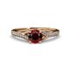 3 - Grianne Signature Red Garnet and Diamond Engagement Ring 